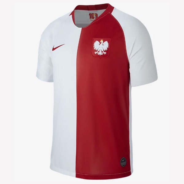 Authentic Camiseta Polonia 100th Blanco Rojo